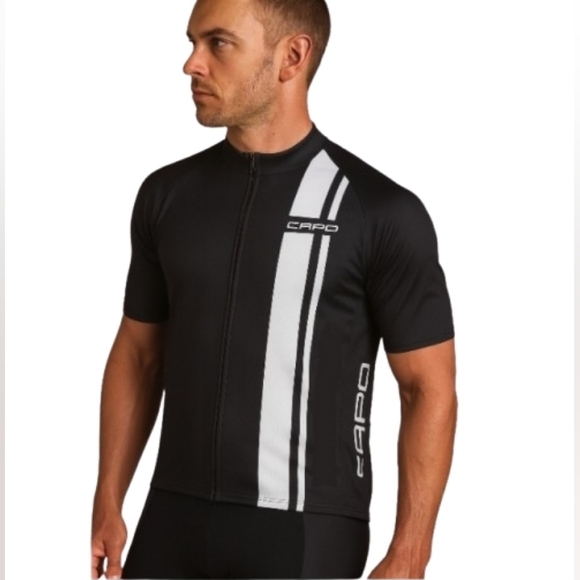 Capo Other - Capo Cycling Jersey Shirt Black White XL